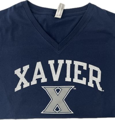 Xavier Ladies LAT Apparel, V-Neck tee
